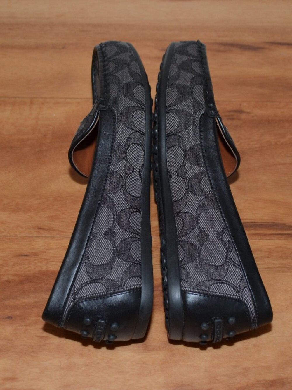 Coach black/gray Monogram Women’s size 7 Gable Signature Comfort Loafers - Picture 6 of 10